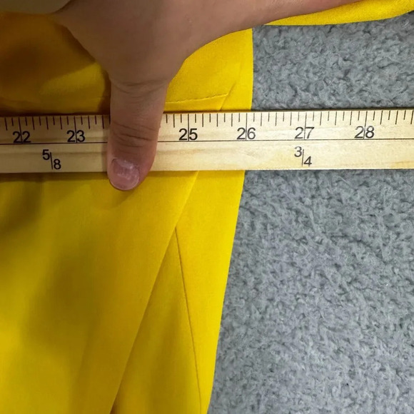 Carmen Marc Valvo Top Womens 3X Yellow 1/2 Zipper Accent Flowy Feminine Boho - Picture 5 of 6